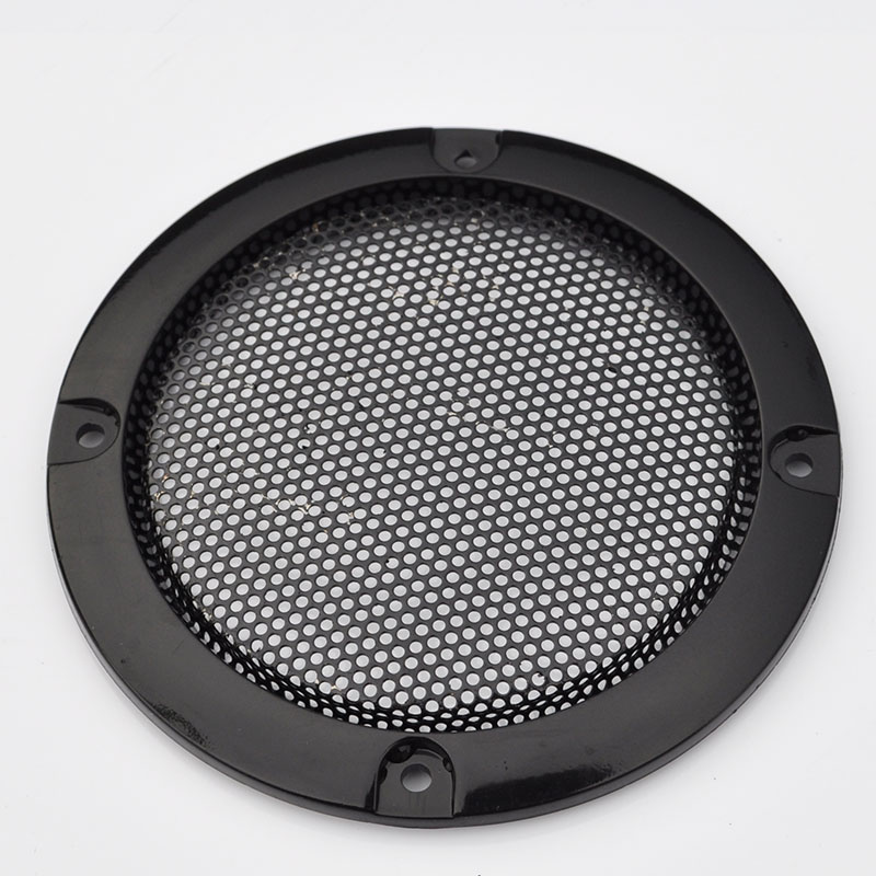 AIYIMA 2pcs 3inch DIY Loudspeakers Protective Cover Nets Speaker Decorative Circle Sound Box Protective Grille: Black