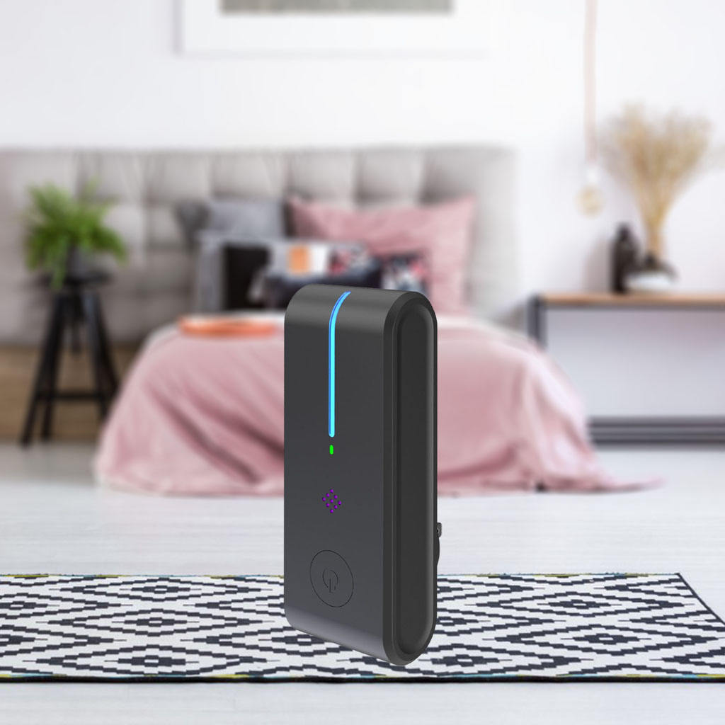 Plug in Air Purifier Room Air Cleaner Smoke Remover Deodorizer: Black