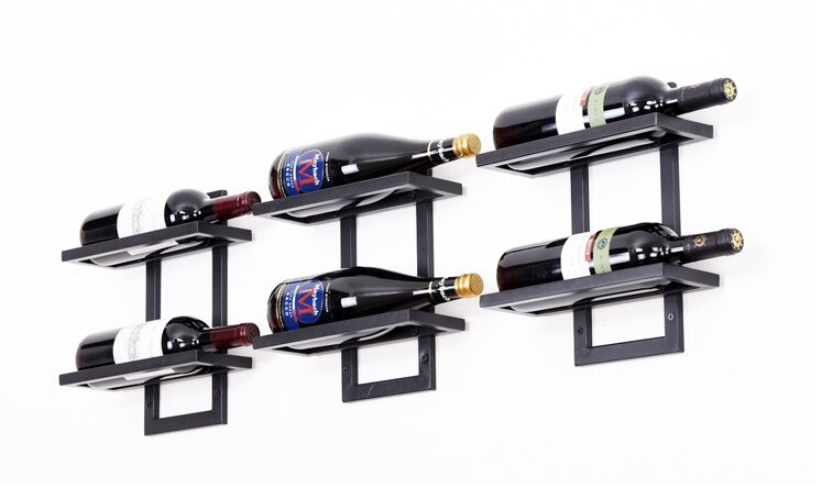 Ferro moderno parede-montado vinho titular simples pendurado vinho rack titular ferro arte vinho suporte gabinete plano/inclinado tipos 2-6 garrafas