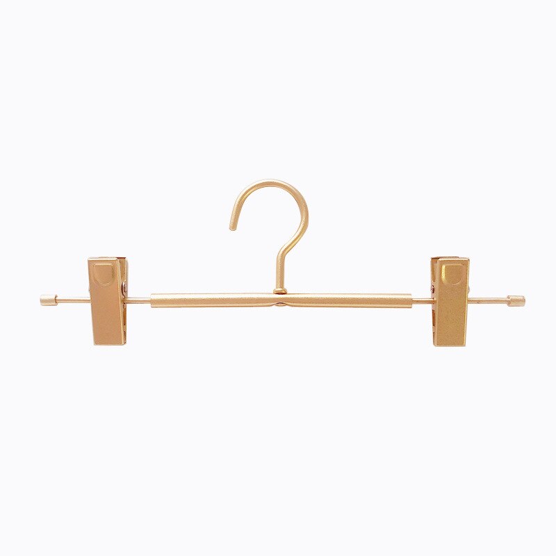 10 stücke Rose Gold/Goldene Aluminium legierung Metall schwer Pflicht Hosen Felsen locker KleiderbüGel, hosen KleiderbüGel mit Clips Gestell schwenken Haken