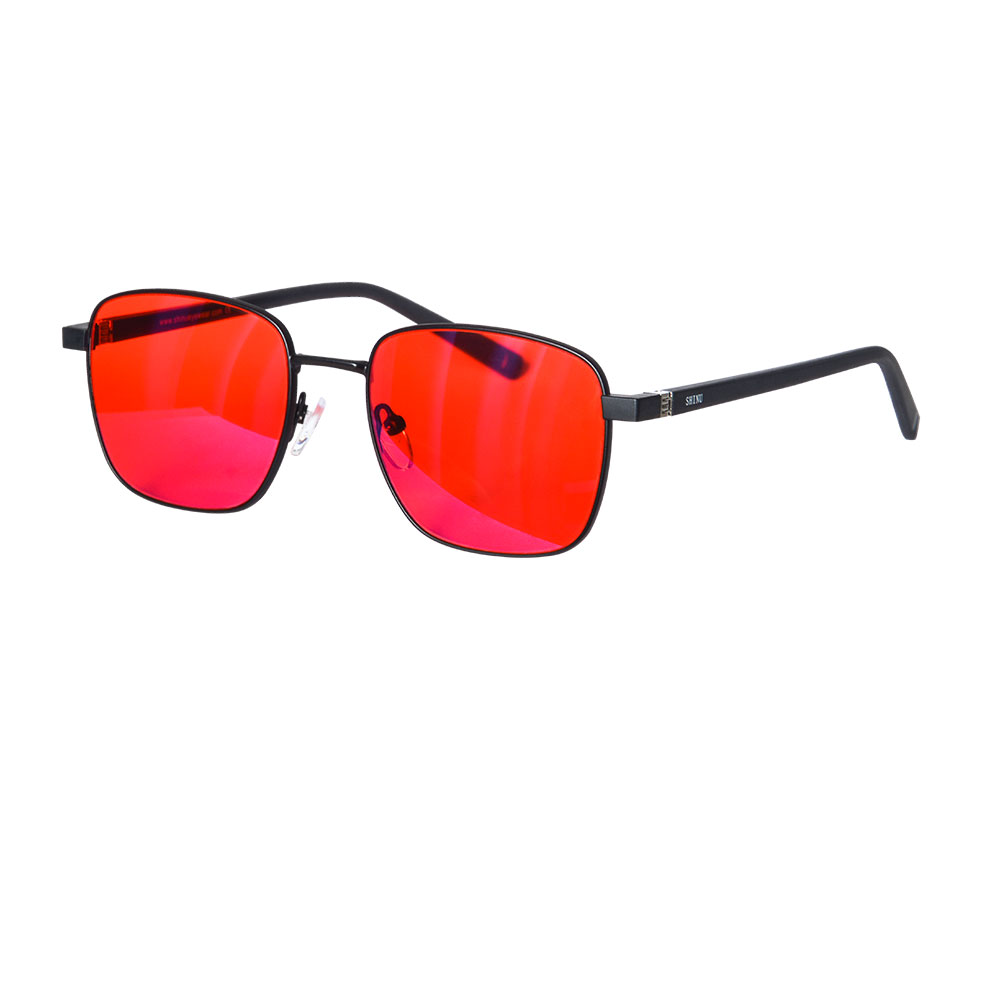 SHINU lunettes hommes femmes lunettes de lumière bleue lunettes de jeu sur ordinateur rouge/Orange/lentille transparente bloquant la lumière bleue lunettes sh001: Rouge