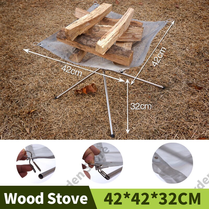 Fire Pit Portable Fire Pit BBQ Outdoor Fire Barbecue Wood Stove Brazier Camp Fire Grill Point Charcoal Stove Camping Fire Rack