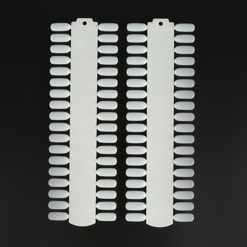 1pcs False Nail Tips Nail Polish Display Palette Color Chart False Nails Color Card Practice Acrylic UV Gel Polish Tool Manicure: 2pcs