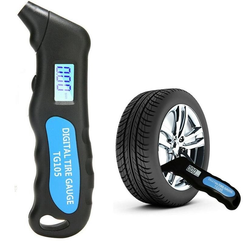 Digital Car Tire Tyre Air Pressure Gauge Meter LCD Display Manometer Barometers Tester for Car Truck Motorcycle Bike