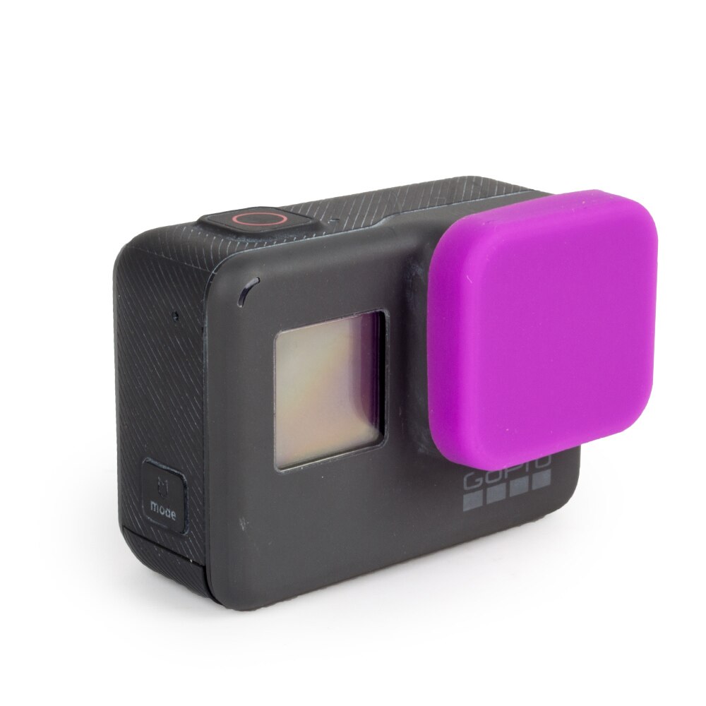 Tapa protectora de la Lente de la cubierta de silicona suave de 8 colores Probty para GoPro Hero 5 Black Camera Go Pro 5 Accesorios: Purple