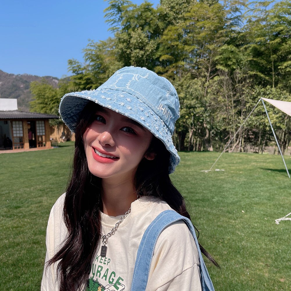 Patchwork sun hats cowboy hats Bucket hat straw cowboy hat Women's bucket hat Cowboy clothes women's hats for men hip hop caps