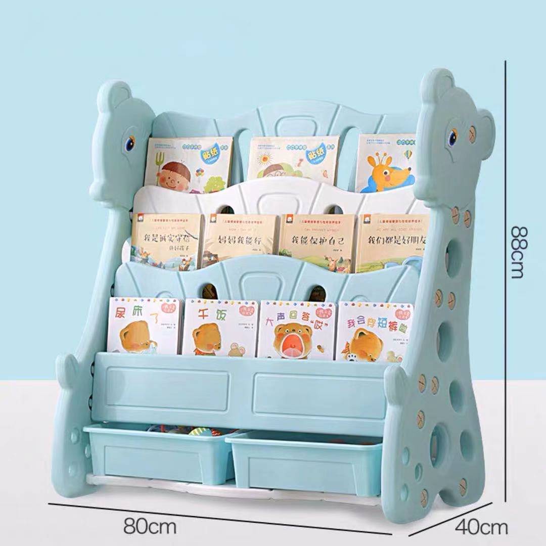 Children's Bookshelf книжная полка Storage Shelf Baby Bookcase Shelving Household Primary School Picture Book Shelves Simple: Buff