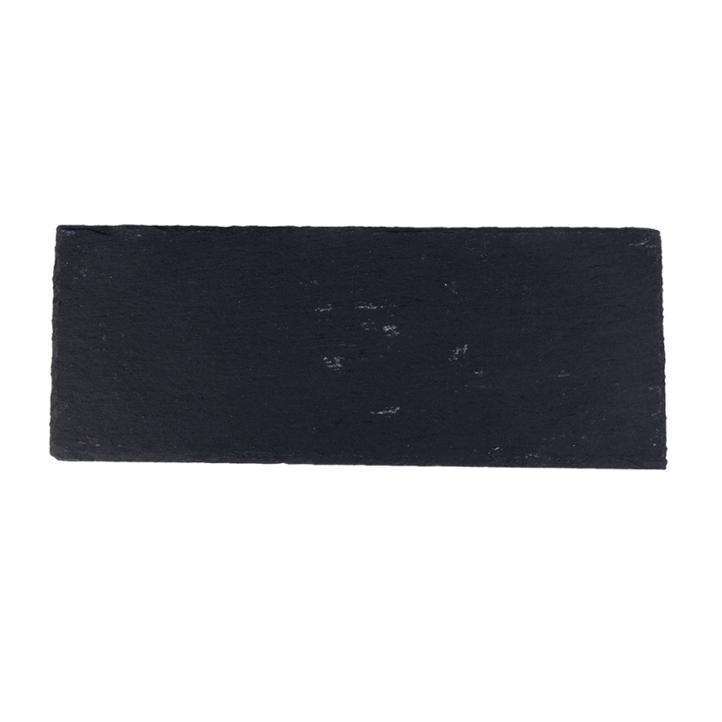 Slate Stone Coasters Rectangle Black Serving Plate For Cake Bar Kitchen Natural Edge Stone Drink Coaster