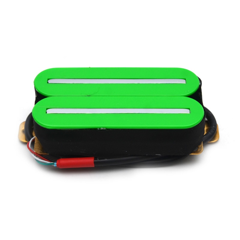 1 Set Electric Guitar Humbucker Dual Coill Dual Rail Guitar Bridge Pickup with 57mm Steel Pole Black White Ivory Green Red