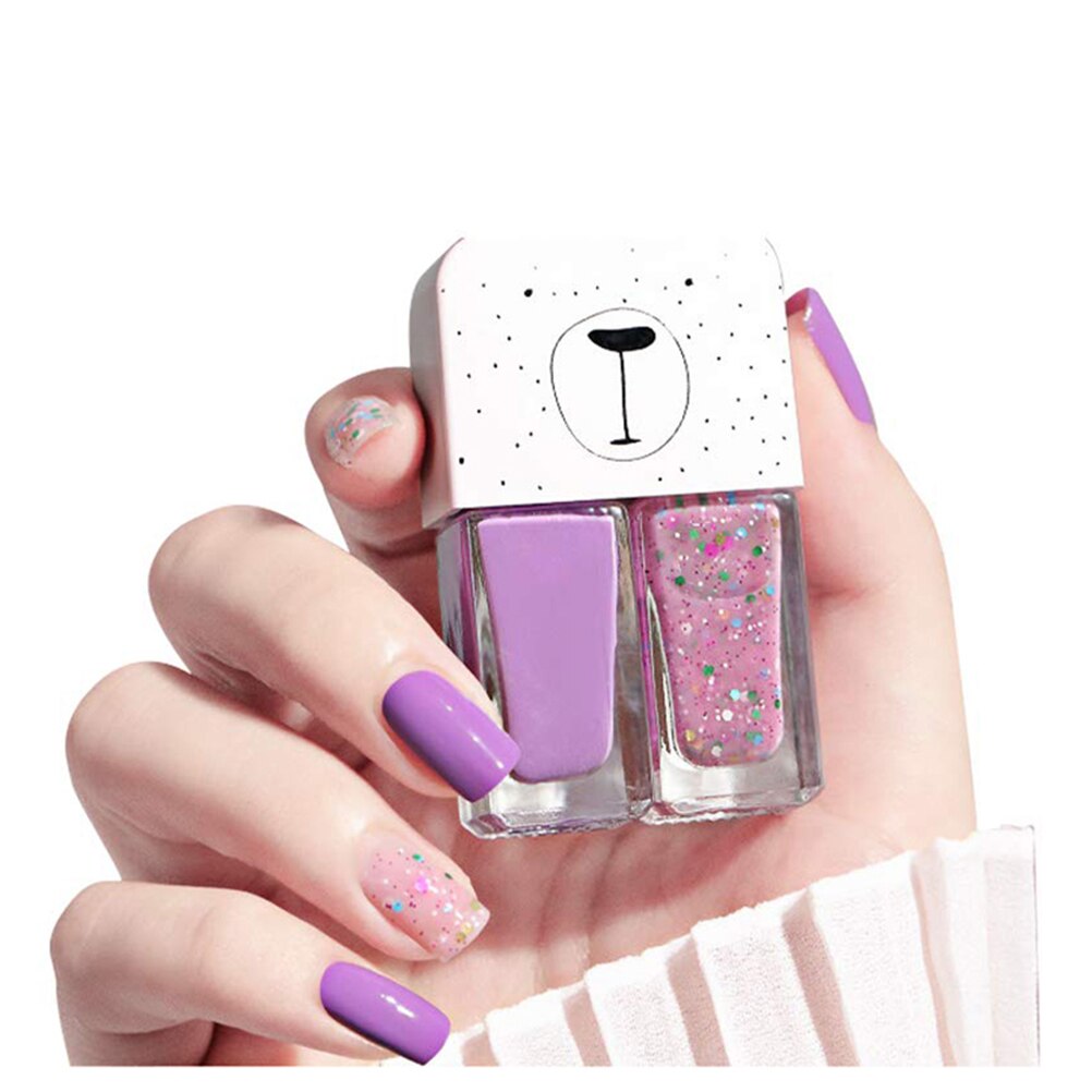 Vernis à ongles Semi-Permanent hybride bicolore, Gel de manucure Non Uv, apprêt de manucure à paillettes, séchage rapide: 07