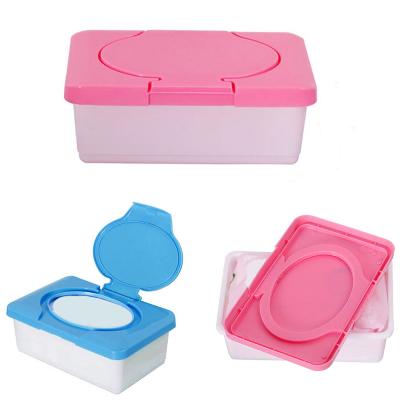 Nueva caja de pañuelos húmedos de plástico caja de pañuelos de tejido Real toallitas de bebé prensa emergente soporte para pañuelos del Hogar Accesorios de almacenamiento de pañuelos