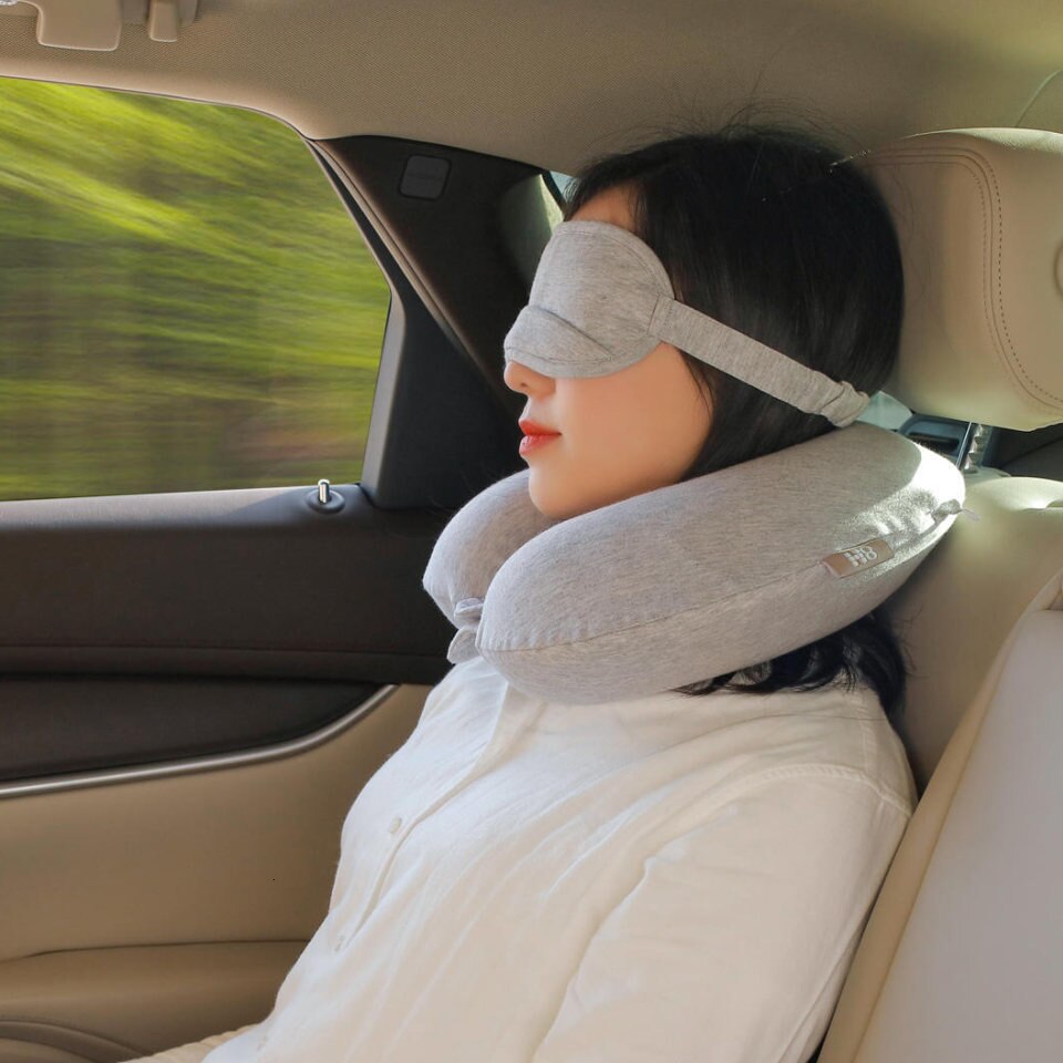 Originele Xiaomi Mijia 8H U Shape Memory Foam Nekkussen Antibacteriële Draagbare Reizen 8H Ogen Masker Kussen Lunch breken Kussens