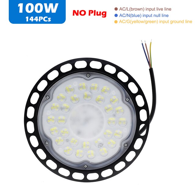 Lampe LED étanche pour grande hauteur 100/200W, éclairage très lumineux avec prise, idéal pour un Garage, une salle de sport, un atelier ou un entrepôt Commercial: 100W No Plug / Natural White 4000K
