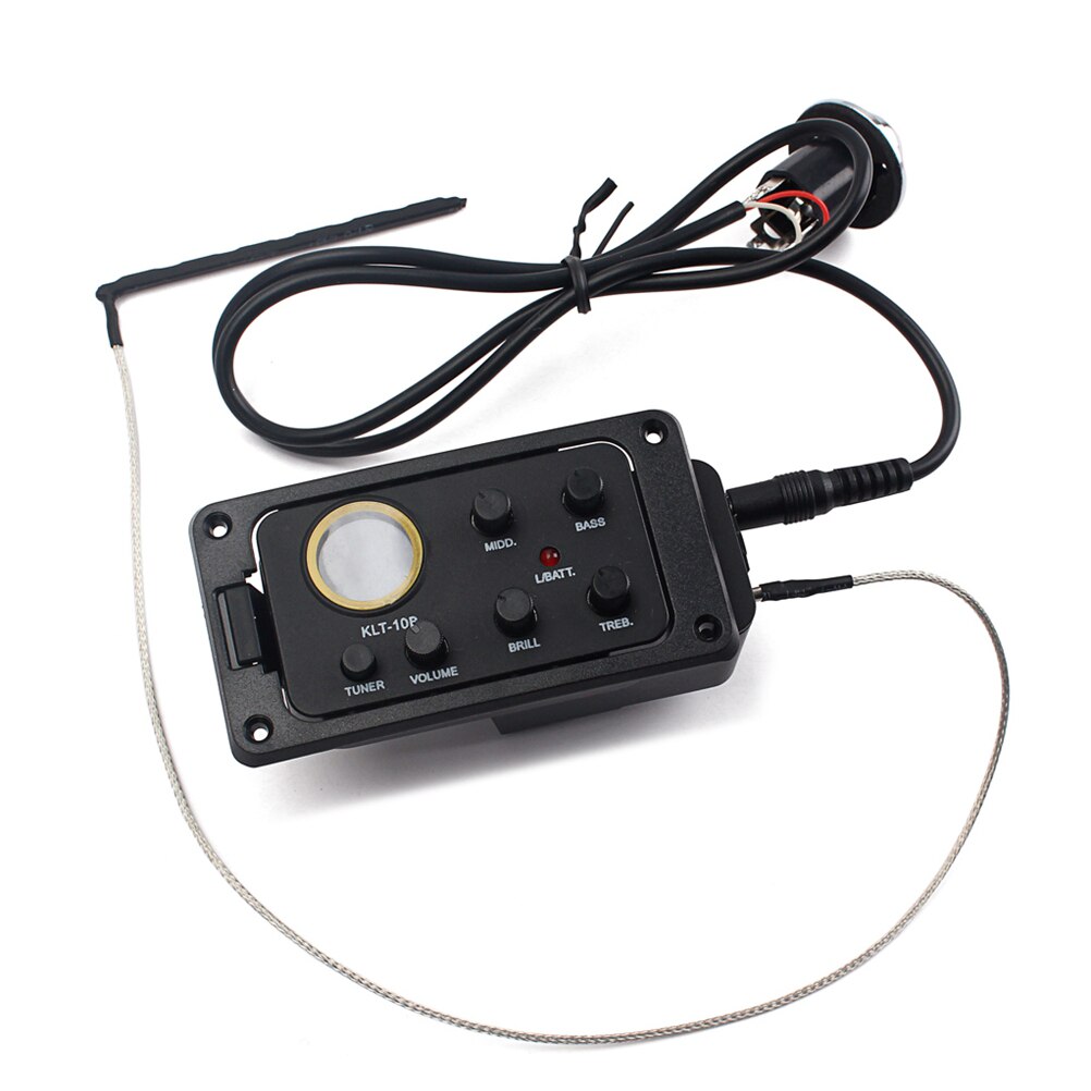 Akoestische Folk Gitaar 4 Band Preamp Eq Equalizer Voorversterker Piezo Pickup Gitaar Voorversterker Met Volume Bass Middle Treble Brill