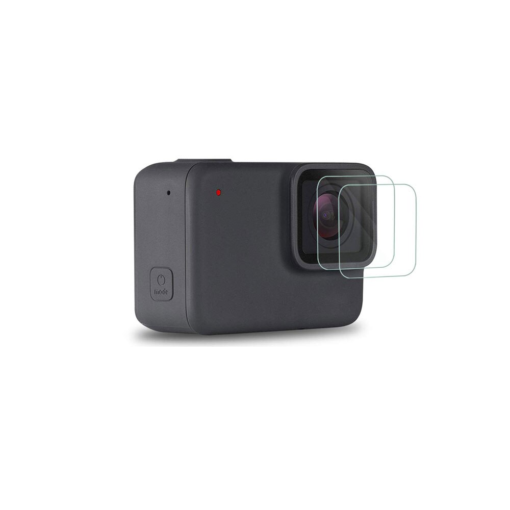 Tempered Glass Lens LCD Screen Protection for Go Pro Gopro Hero 5 6 7 8 Hero5 Hero 6 Hero7 Protector Film Camera Lens Cap Cover: Lens Protective / Gopro 5 6 7 black