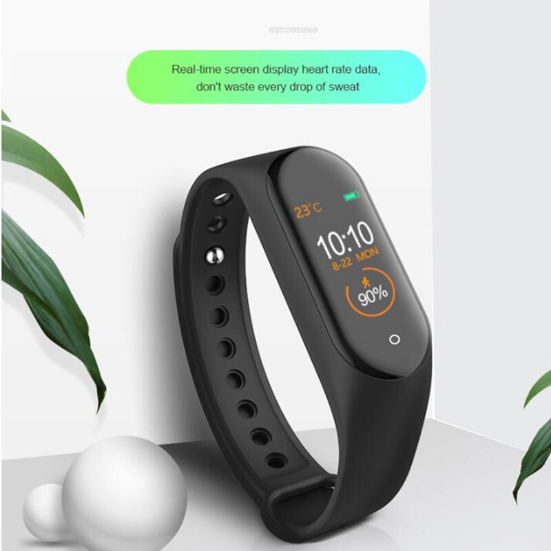 Bingofit M4 Pro Smart Wirstband Hartslagmeter Fitness Activiteit Tracker Waterdichte Smartband Temperatuur