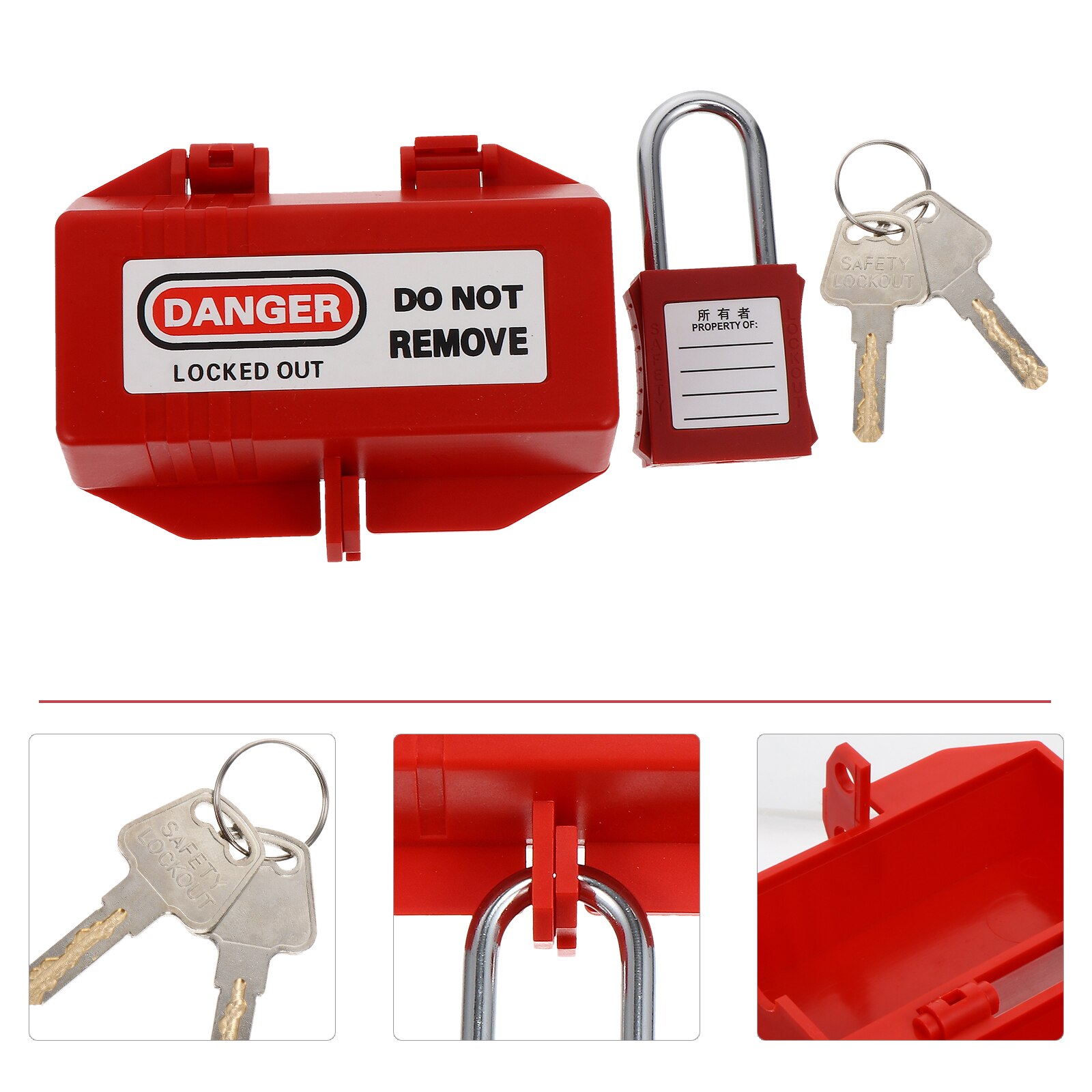 1 Set Household Electric Power Plug Lock Box Practical Socket Lockout Plug Lock