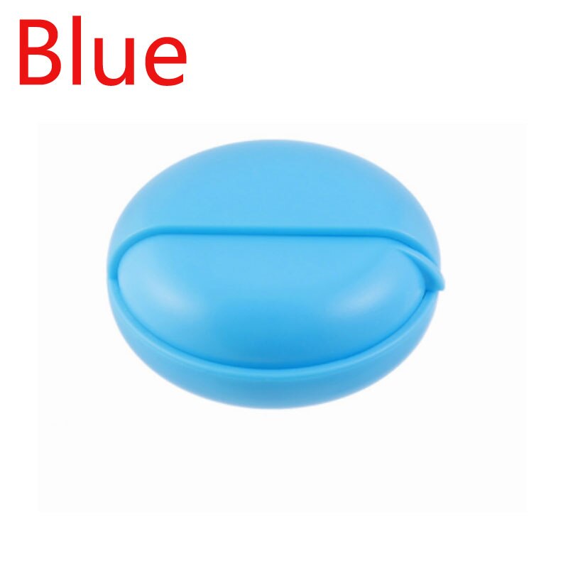Multifunctionele ronde oordopjes opbergdoos, datakabel verpakking, koptelefoon opbergzak, abs bluetooth headset tas: Blauw