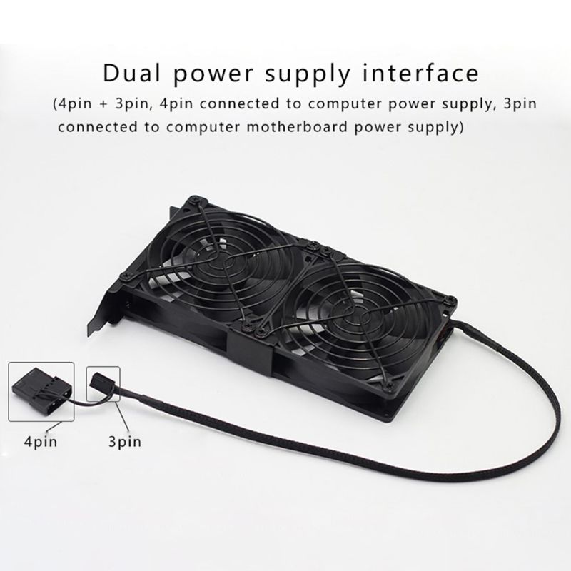 Universal Silent VGA Cooler - Desktop Computer Chassis PCI Fan - Ultra Quiet