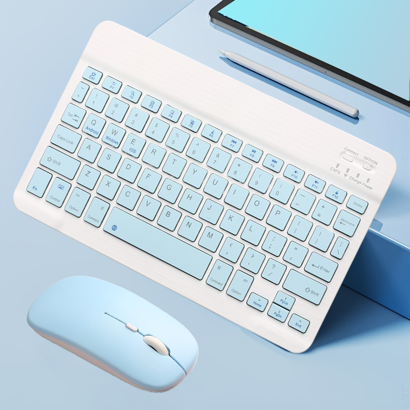 Bluetooth-kompatibel Tastatur und Maus Für iPad Xiaomi Tablet Mini Drahtlose Wiederaufladbare Tastatur Für Android IOS Windows