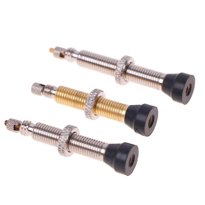 Válvula Presta para bicicleta de montaña, válvula sin cámara, llantas de aleación de núcleo de latón, Compatible con sellador sin cámara, 1 ud.