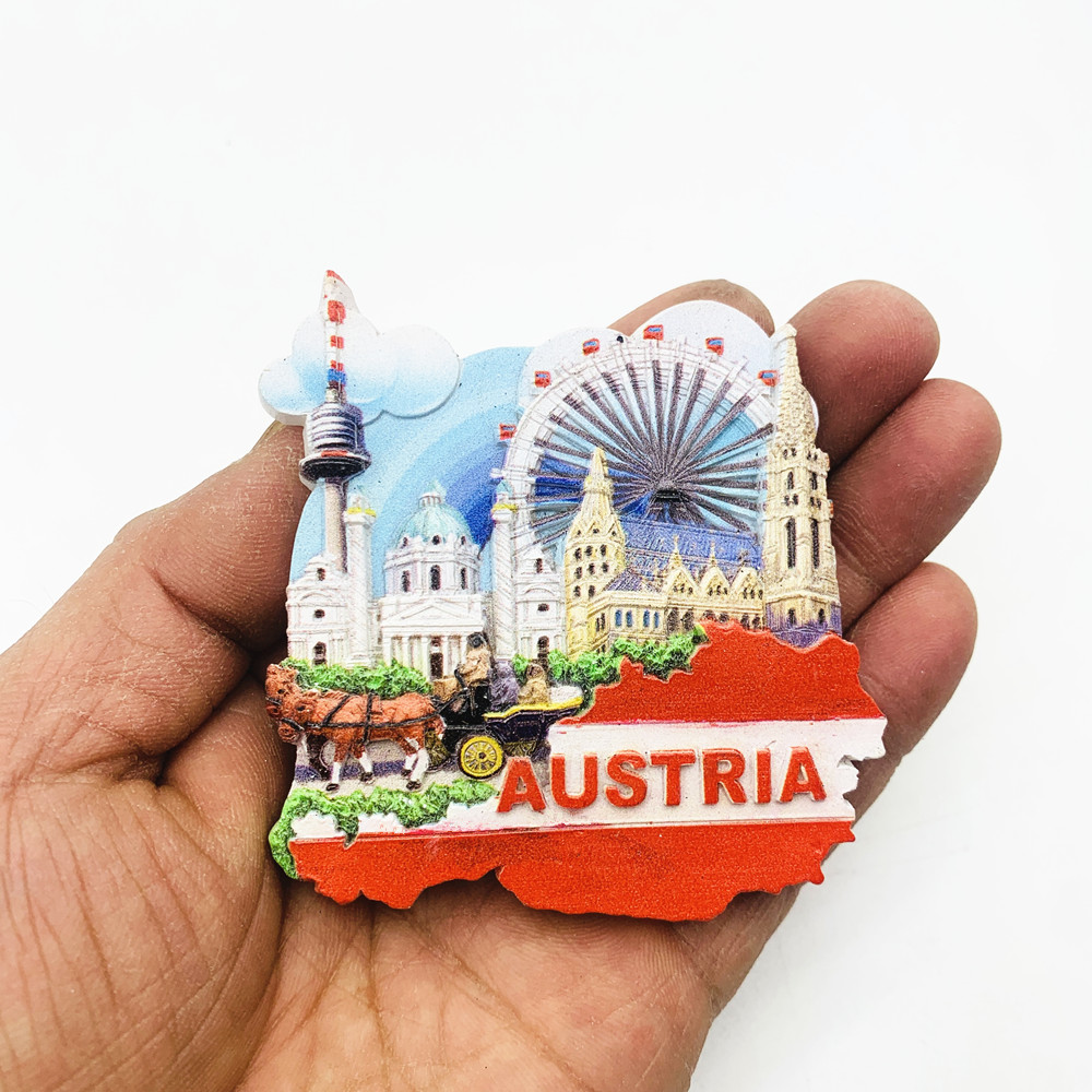 Europa österrike wien kylskåpsmagneter turist souvenirer hantverk kylskåpsklistermärken heminredning handgjorda