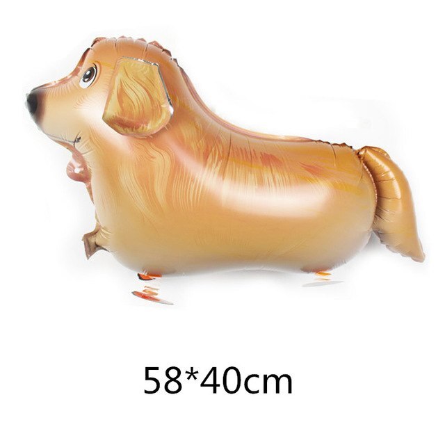 Ballon en aluminium en forme de chien, 1 pièce, jouet pour enfants, dessin animé, chat, carlin, chien, caniche, ballons à Air, décor de fête d&#39;anniversaire: 04