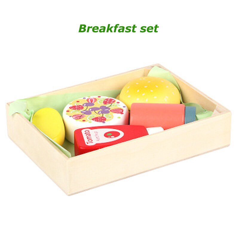 15 arten Holz simulation küche ei serie cut obst und gemüse dessert kinder pädagogisches spielen haus spielzeug: 12