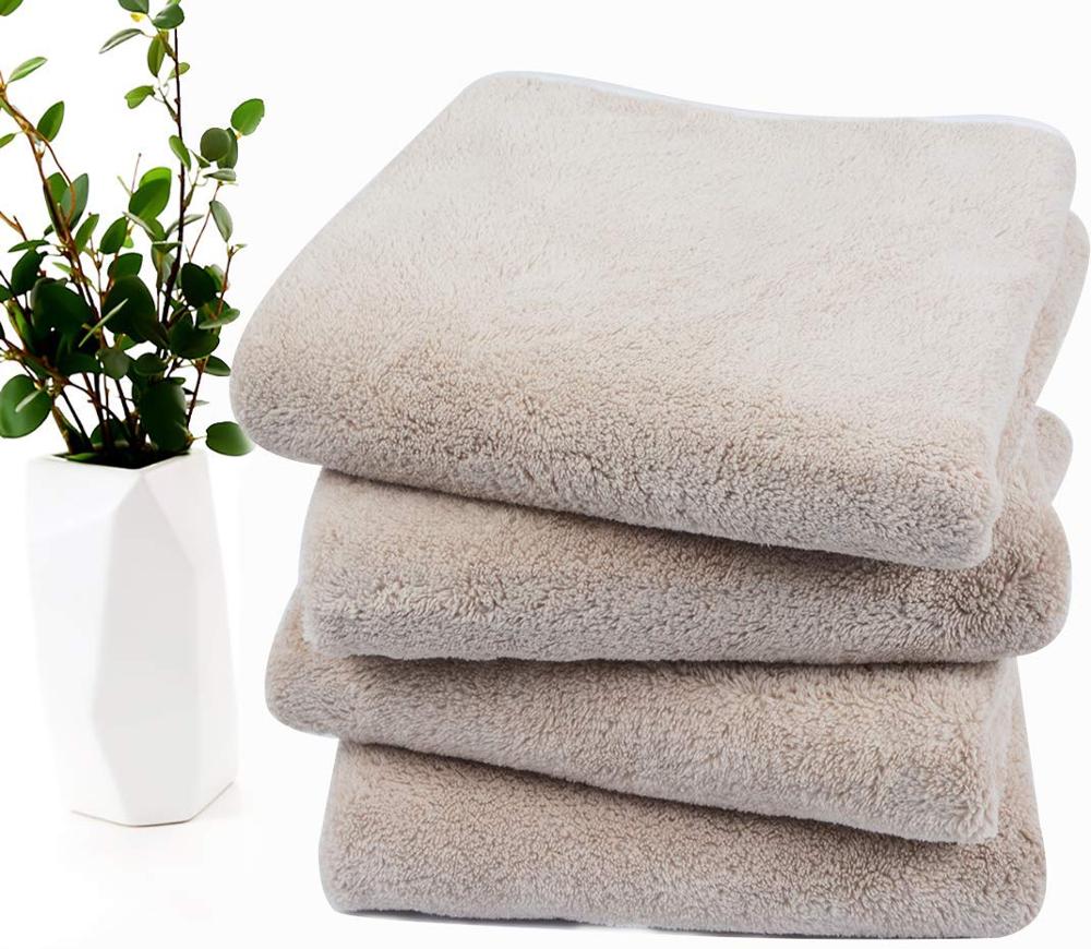 Luxe Zachte Microfiber Handdoeken Voor Badkamer Super Absorberende Gezicht Wassen Handdoeken Sneldrogend Gym Handdoek Ideaal Voor Thuis Fitness: brown