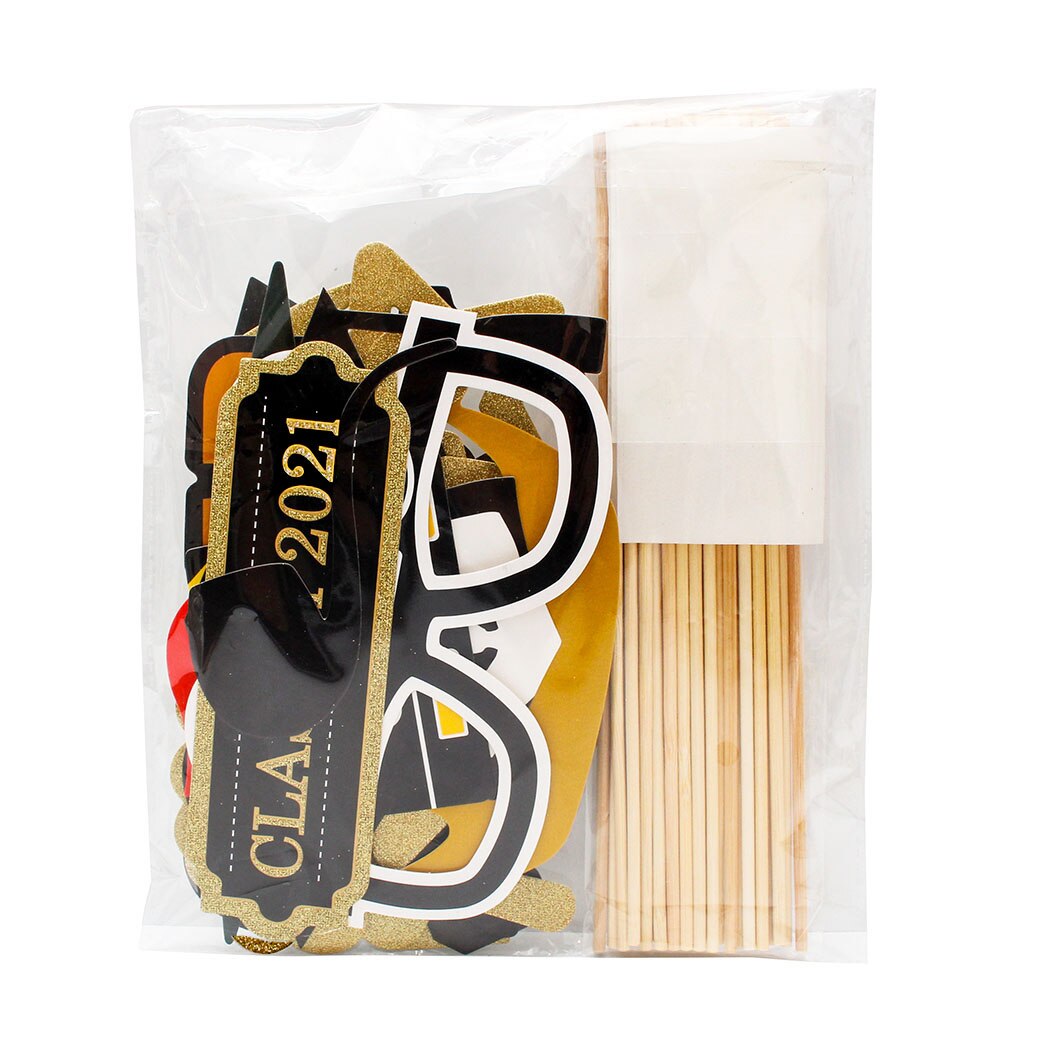 28pcs Paper Photo Booth Props Graduation Party Decoration Photobooth Bachelor Cap Grad Congrate Graduated Supplies