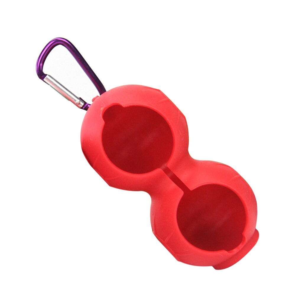 Soporte para pelota de Golf, de silicona, doble bola, almacenamiento, portador de protección con gancho