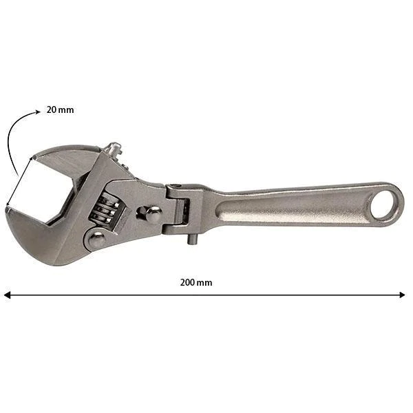 8 Inch Adjustable Ratchet Wrench 180 Degree Foldable Ratchets Wrench Universal Wrench Spanner Wrench Set Ratchets Socket Tools