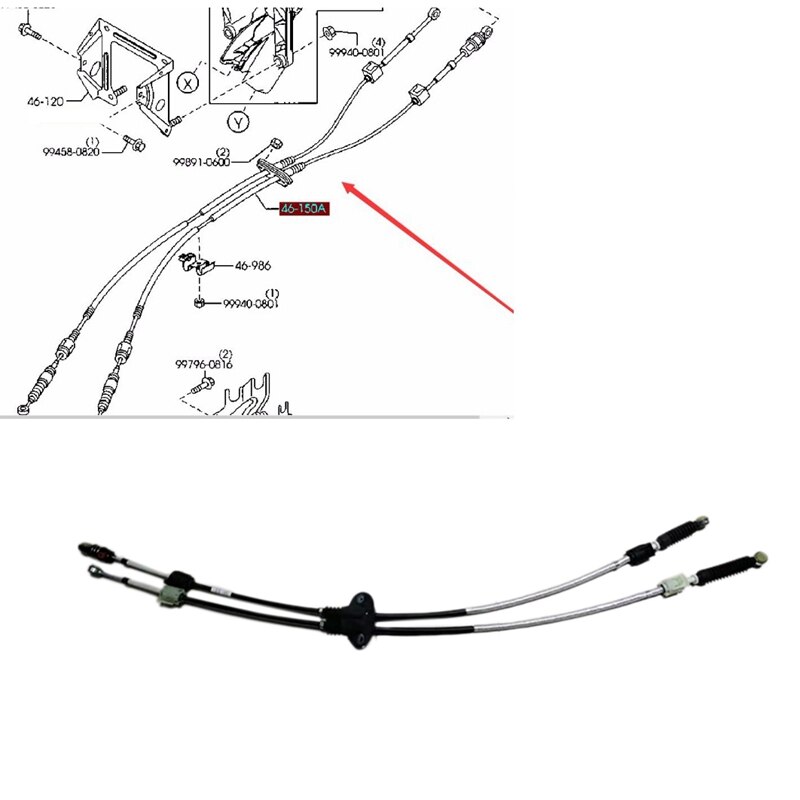 Auto Manuelle Übertragung Kontrolle Kabel passen für Mazda 5 2007 CR CW(MT) CD85-46-500: Ursprünglich Titel