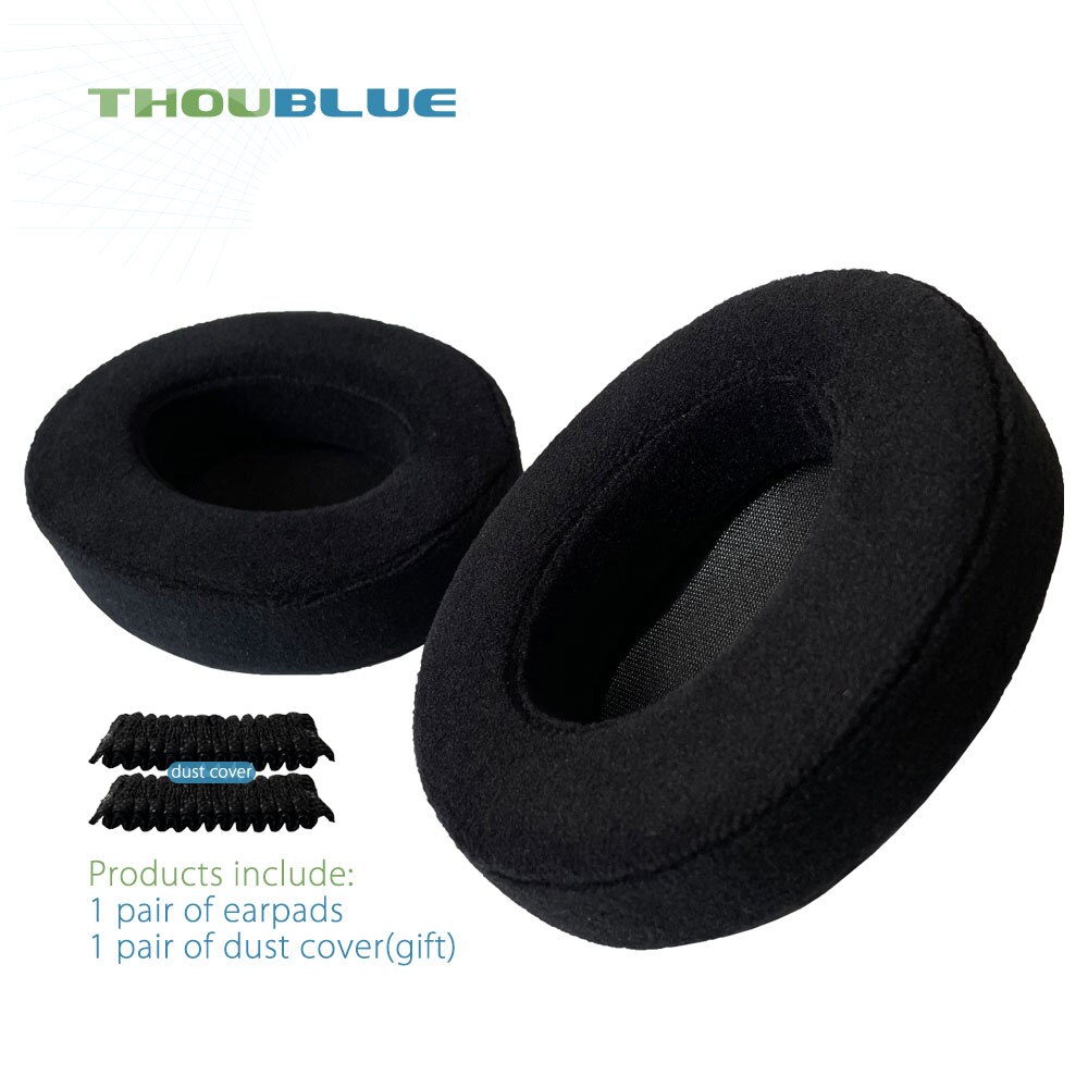 THOUBLUE-almohadilla de repuesto para auriculares CoolerMaster MH751, cubierta de espuma de memoria, almohadillas para auriculares: Black Velour