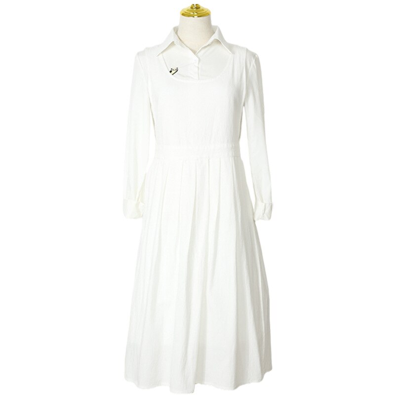 Washed cotton linen Kitchen Apron For Cooking Baking Flower Shop Ruffles work clean apron for woman uniform lady Dress: white