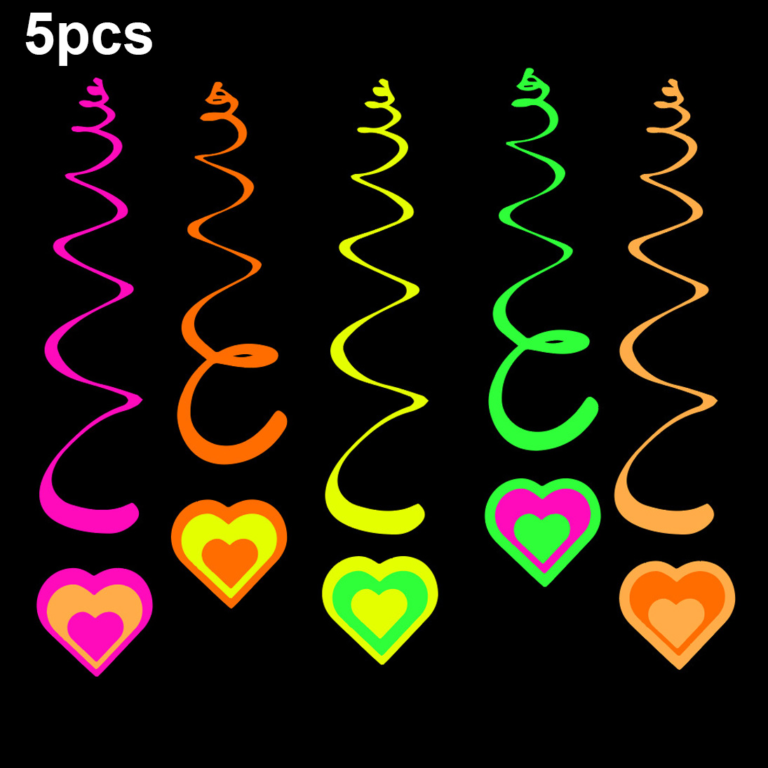 Świecące w promieniowaniu UV Zastawa stołowa Obrusy Kubki Talerze Baner Serwetki Słomki Balony Neonowe Świecące Materiały Urodzinowe: czarny