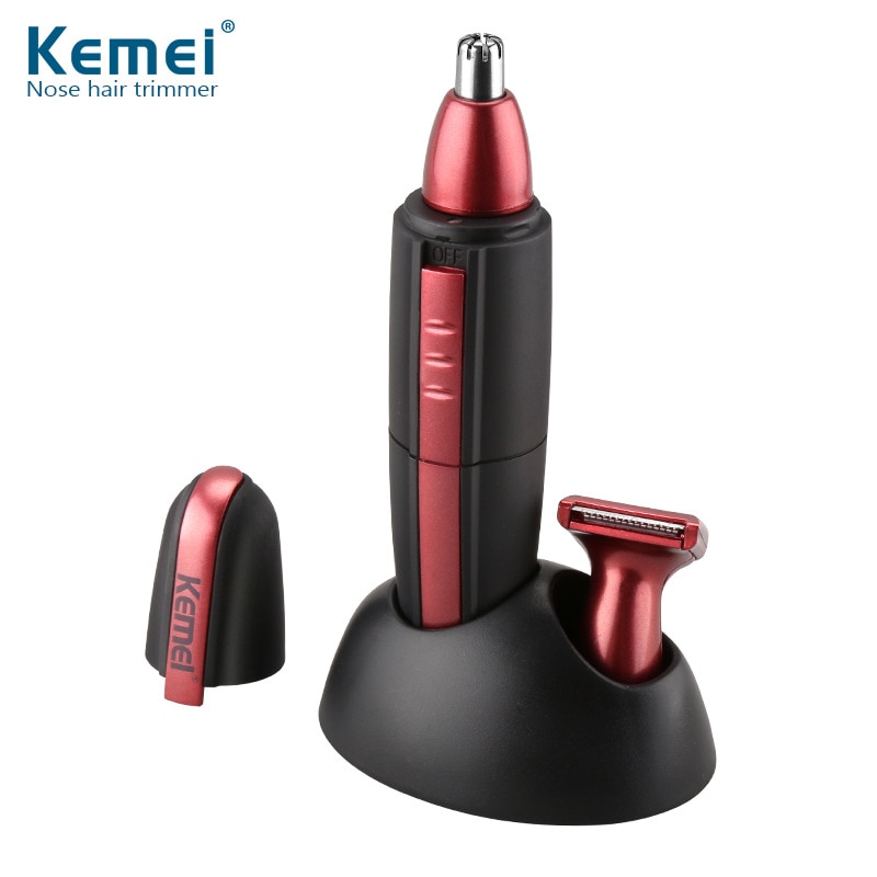 Kemei 2 in 1 Mode Neus Haar Trimmer Battery Operated Elektrische Scheren Tool Veilig Face Care Clipper Voor Mannen Wasbare KM-600