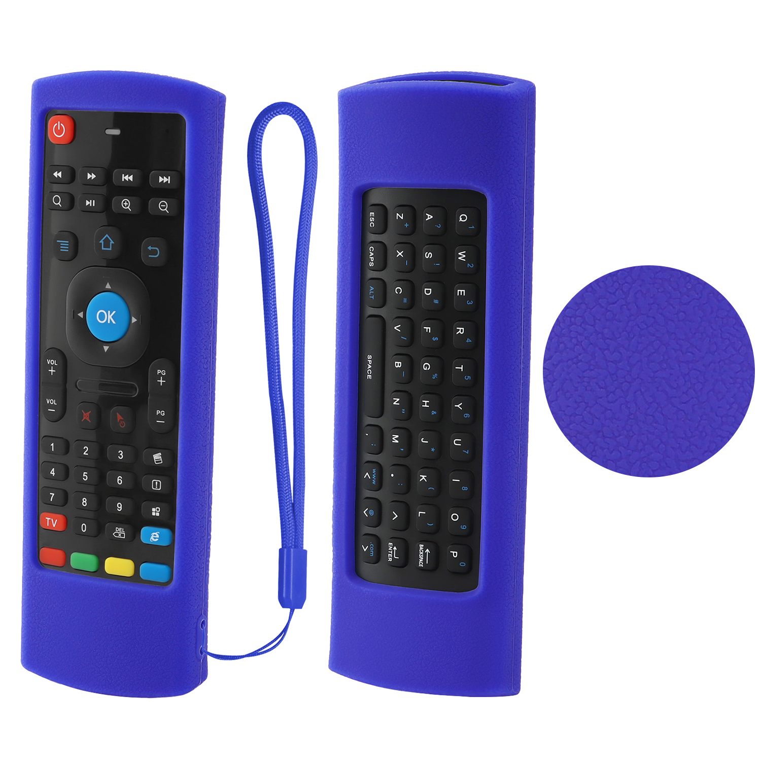 Silicone Protective Case Fit for MX3 Voice Flying Air Mouse 2.4G Double-Sided Remote Control RF Wireless Keyboard Remote Cover: RED