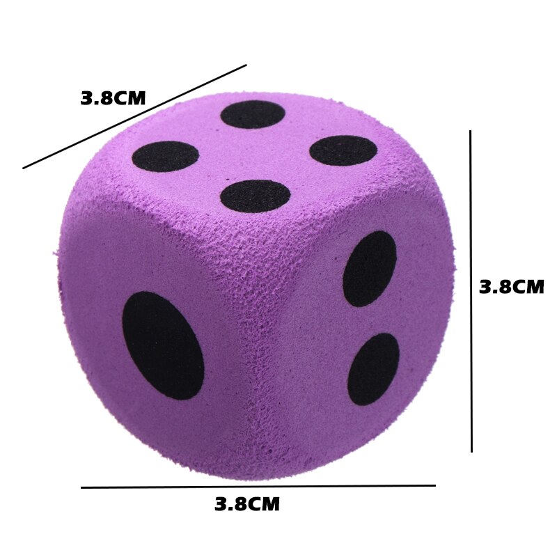 1pcs Sponge Foam Dot Dice Playing Dice for Math Teaching Vent Camping Hiking Playing Dice 3.8*3.8*3.8cm