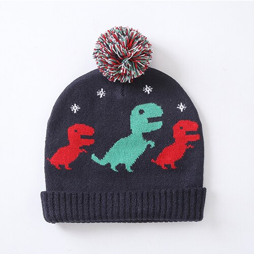 Winter Pompom Jongens Hoeden Gebreide Beanie Baby Hoed voor Jongen Baby Accessoires Kinderen Hoed HT057: black / L