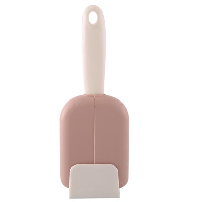 Portable Rice Spoon Holder Stand Tool Kitchen Suction Cooker Scoop Rack Handy Automatic Open Close Dust Cover Spoon Storage Rack: PINK