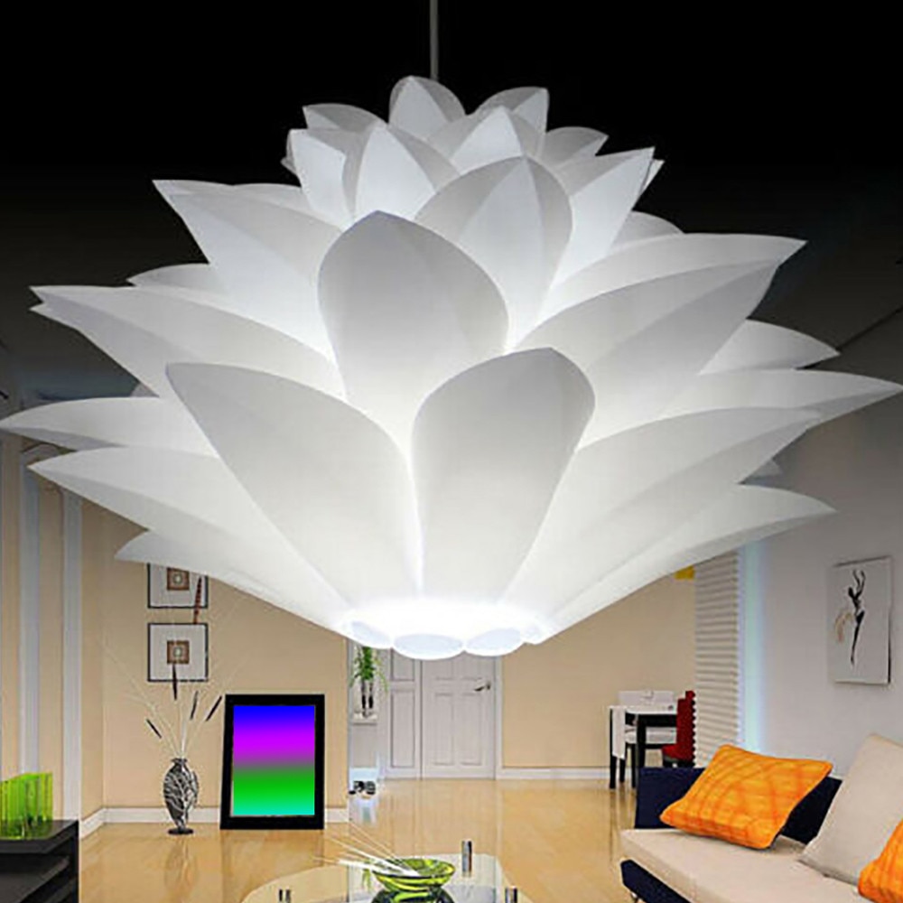 Lotus Kroonluchter Lampenkap DIY Lotus Bloem Zes-layer Lampenkap Romantische Kamer Hangende Hotel Bar Verlichting Cover Decor