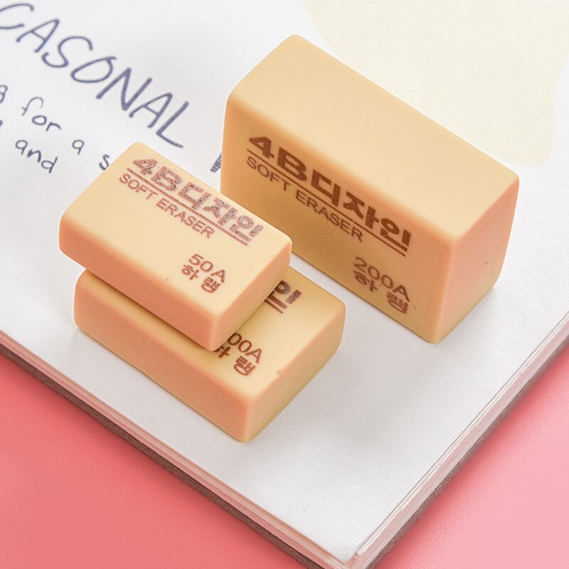 Gomme à crayon en caoutchouc pour dessin et écriture, fournitures de papeterie et d'art pour étudiants, 4B