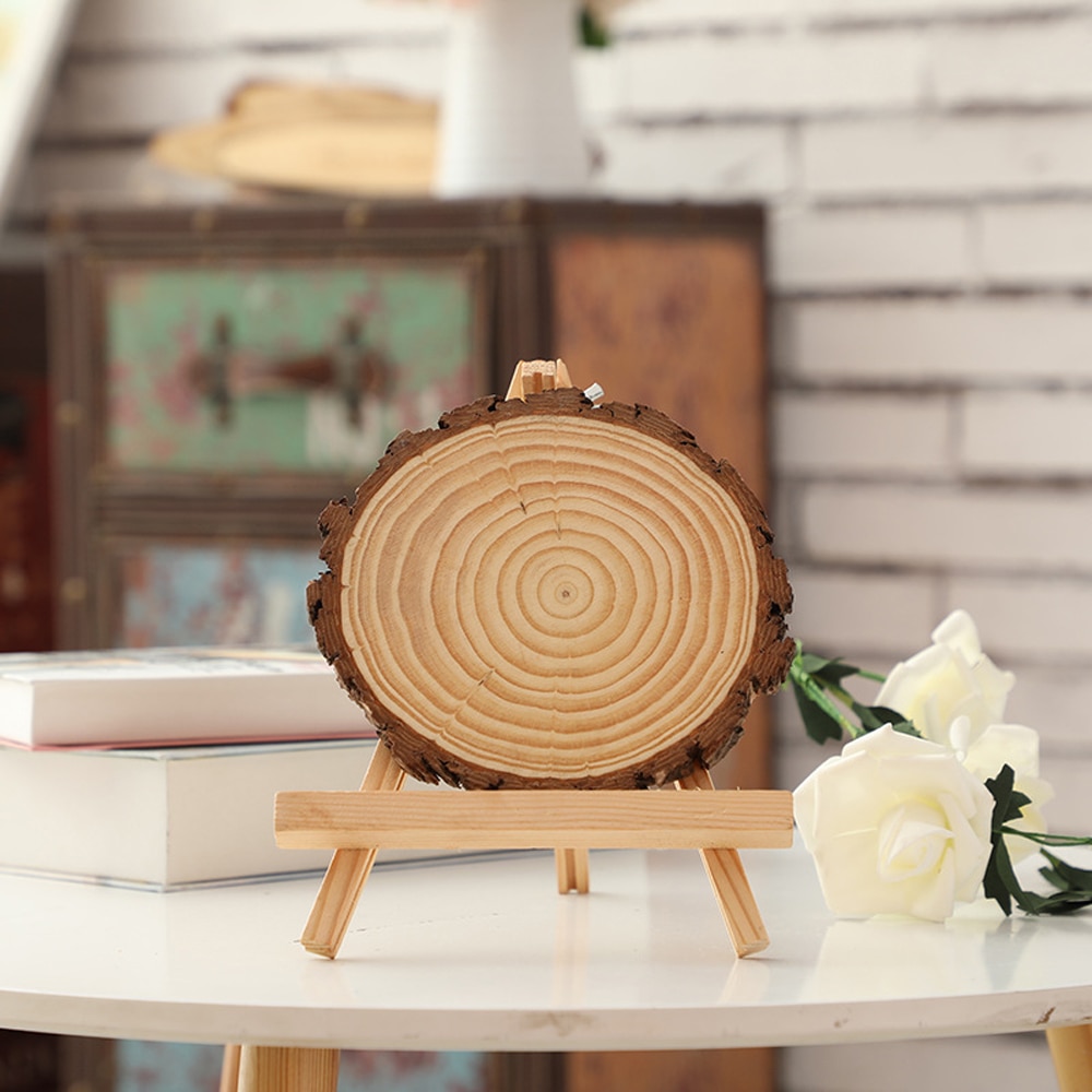 Mini Wooden Easel Small Wood Display Stand for Artist Painting, Business Card, Displaying Photos, Decorative Plates and More
