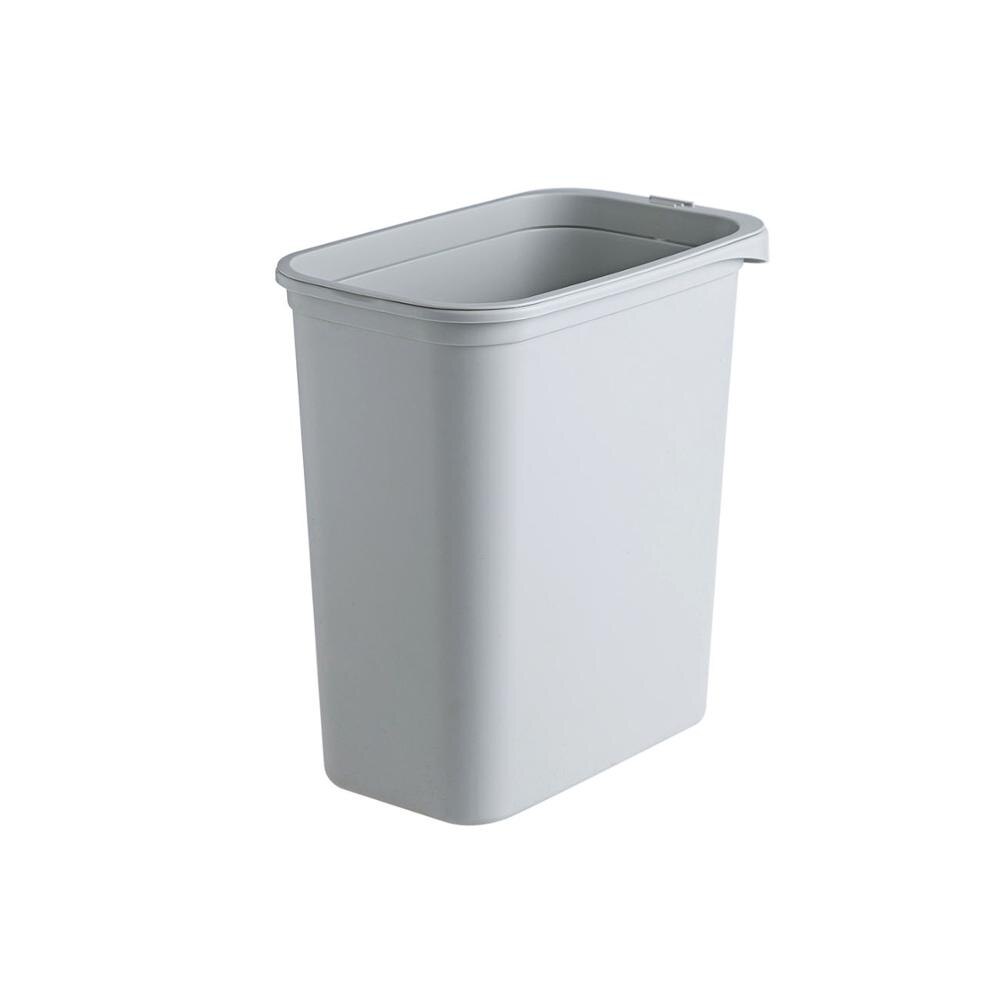 Papelera de basura para baño y cocina, cubo de basura con costura estrecha para la cabecera, ahorro de espacio, cesta de reciclaje de plástico: Grey L