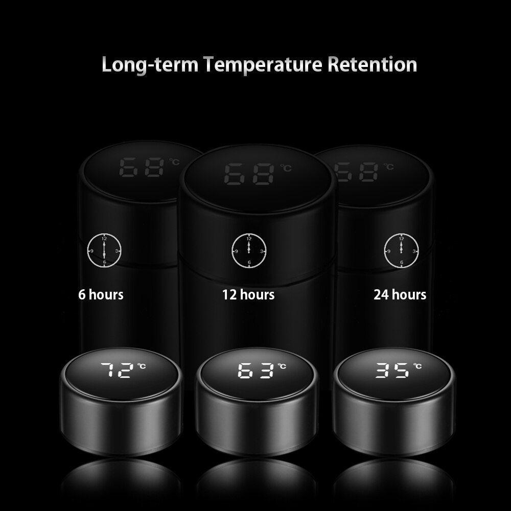 Intelligent Water Bottle Stainless Steel Thermos Bottle Cup Temperature Display Vacuum Bottle 500ml Touch Screen Water Bottle