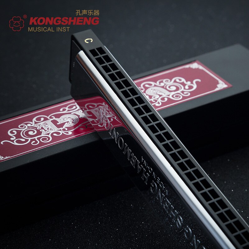 KONGSHENG Tremolo Mouth Organ Woodwind Instruments 24 holes Harmonica Key of C/#C/D/#D/E/F/#F/G/#G/A/#A/B for beginner HARP