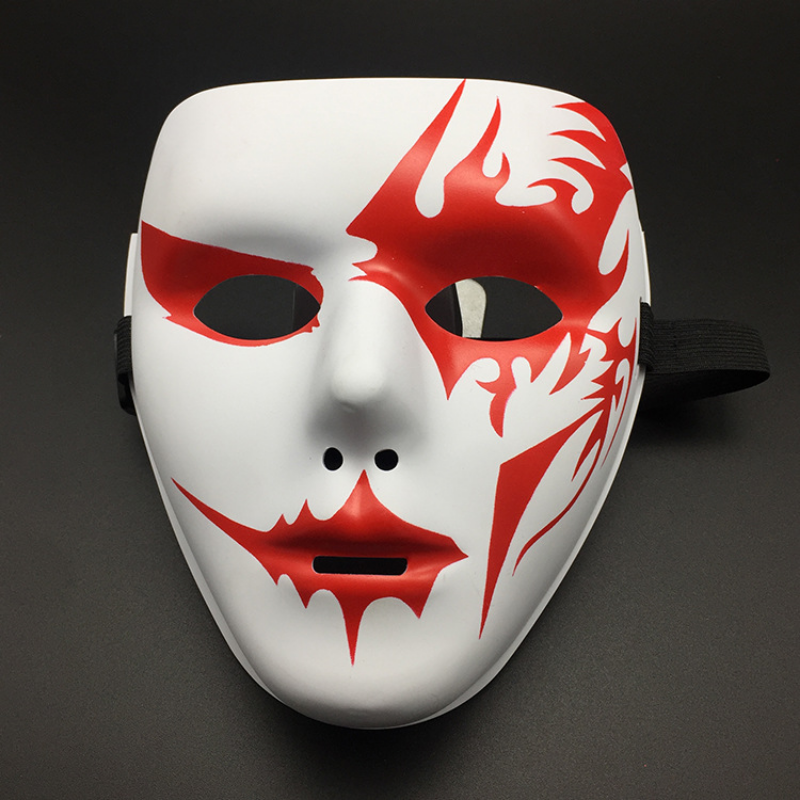 1pcs Full Face Mask Hand-painted Halloween Masquerade Scary Party Supplies Cosplay Costume Accessory Props: Blue