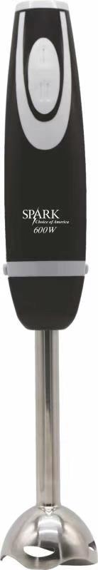 SPARK - Batidora de Mano Eléctrica 200W Varilla de Acero Inoxidable, Cuchilas Acero Inoxidable Incluye Vaso Medidor de Plástico