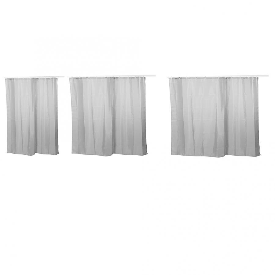 Huishoudelijke Badkamer Gordijnen Waterdicht Douchegordijn Bad Gordijn Met Haken Badkamer Benodigdheden Puur Licht Grijs